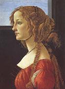 Sandro Botticelli Porfile of a Young Woman (mk45) china oil painting artist